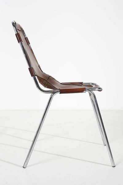 PERRIAND CHARLOTTE  (1903 - 1999) : Coppia di sedie Les Arcs  - Asta Asta 397 | DESIGN E ARTI DECORATIVE DEL NOVECENTO Online - Associazione Nazionale - Case d'Asta italiane