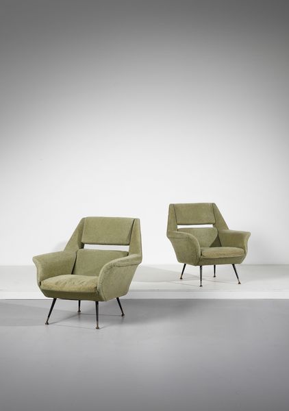 RADICE GIGI (1954 - 2002) : Coppia di poltrone per Minotti  - Asta Asta 397 | DESIGN E ARTI DECORATIVE DEL NOVECENTO Online - Associazione Nazionale - Case d'Asta italiane
