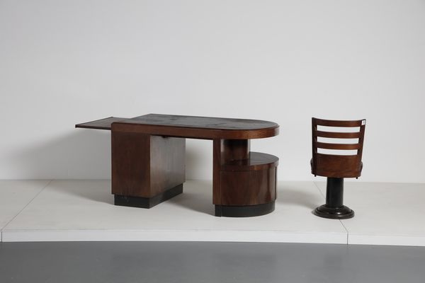ZAVANELLA  RENZO (1900 - 1988) : Scrivania con sedia  - Asta Asta 397 | DESIGN E ARTI DECORATIVE DEL NOVECENTO Online - Associazione Nazionale - Case d'Asta italiane