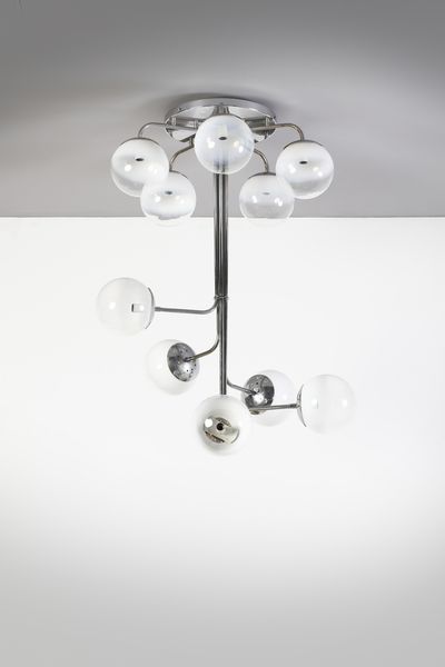 MANGIAROTTI ANGELO (1921 - 2012) : Lampada a sospensione A404 per Candle  - Asta Asta 397 | DESIGN E ARTI DECORATIVE DEL NOVECENTO Online - Associazione Nazionale - Case d'Asta italiane