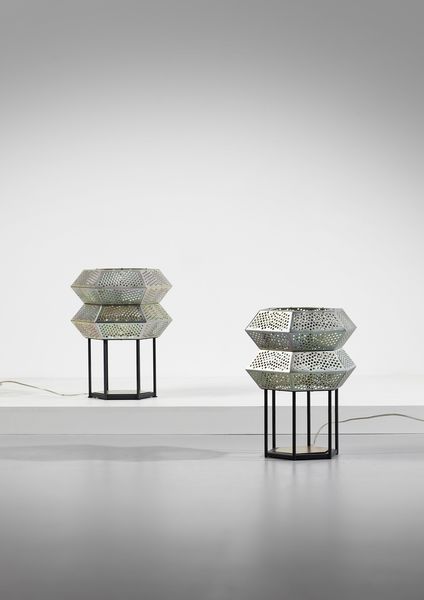 MANIFATTURA ITALIANA : Coppia di grandi lampade da tavolo  - Asta Asta 397 | DESIGN E ARTI DECORATIVE DEL NOVECENTO Online - Associazione Nazionale - Case d'Asta italiane