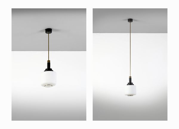 STILNOVO : Coppia di lampade a sospensione  - Asta Asta 397 | DESIGN E ARTI DECORATIVE DEL NOVECENTO Online - Associazione Nazionale - Case d'Asta italiane