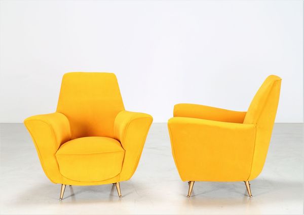 PARISI ICO (1916 - 1996) : Coppia di poltrone  per ISA  - Asta Asta 397 | DESIGN E ARTI DECORATIVE DEL NOVECENTO Online - Associazione Nazionale - Case d'Asta italiane