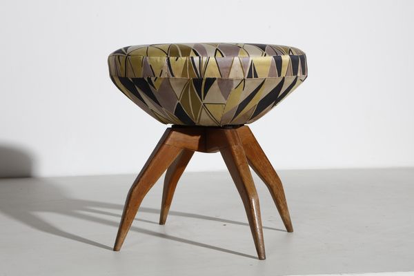 PONTI GIO (1891 - 1979) : attribuito. Sgabello  - Asta Asta 397 | DESIGN E ARTI DECORATIVE DEL NOVECENTO Online - Associazione Nazionale - Case d'Asta italiane