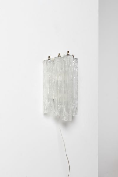 MANIFATTURA MURANESE : Cinque lampade da parete  - Asta Asta 397 | DESIGN E ARTI DECORATIVE DEL NOVECENTO Online - Associazione Nazionale - Case d'Asta italiane