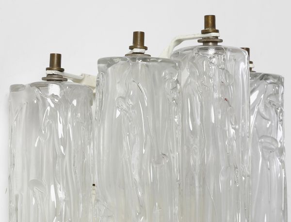 MANIFATTURA MURANESE : Cinque lampade da parete  - Asta Asta 397 | DESIGN E ARTI DECORATIVE DEL NOVECENTO Online - Associazione Nazionale - Case d'Asta italiane