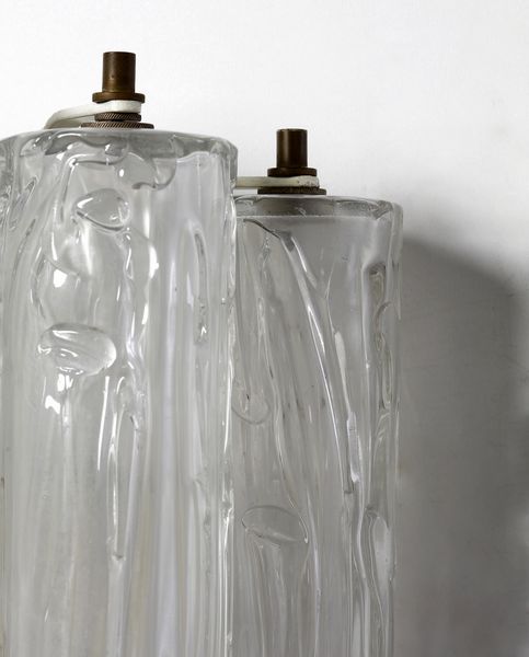 MANIFATTURA MURANESE : Cinque lampade da parete  - Asta Asta 397 | DESIGN E ARTI DECORATIVE DEL NOVECENTO Online - Associazione Nazionale - Case d'Asta italiane