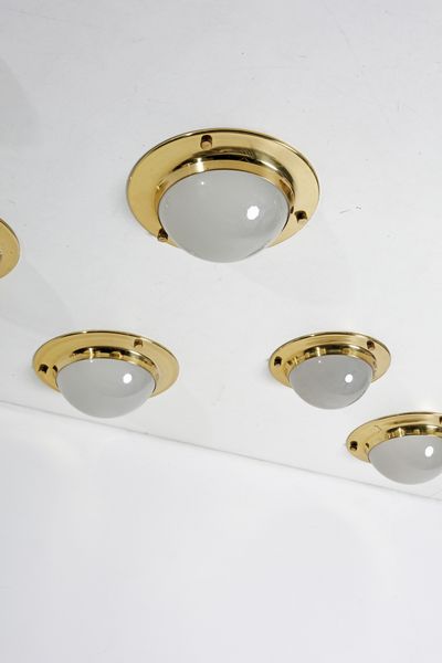 CACCIA DOMINIONI LUIGI (n. 1913) : Nove lampade a plafoniera  - Asta Asta 397 | DESIGN E ARTI DECORATIVE DEL NOVECENTO Online - Associazione Nazionale - Case d'Asta italiane