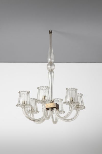 BAROVIER & TOSO : Lampada a sospensione  - Asta Asta 397 | DESIGN E ARTI DECORATIVE DEL NOVECENTO Online - Associazione Nazionale - Case d'Asta italiane