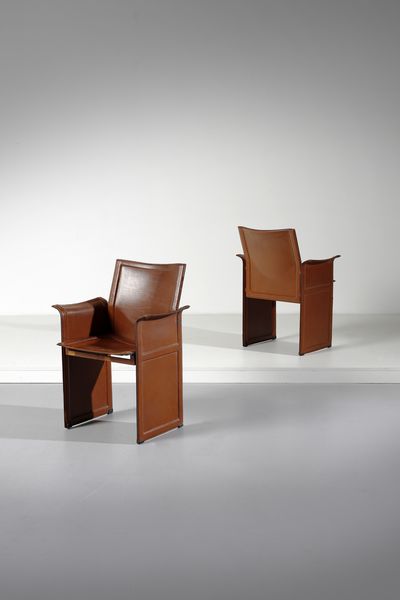 AGNOLI TITO (1931 - 2012) : Coppia di poltroncine Korium per Matteo Grassi  - Asta Asta 397 | DESIGN E ARTI DECORATIVE DEL NOVECENTO Online - Associazione Nazionale - Case d'Asta italiane