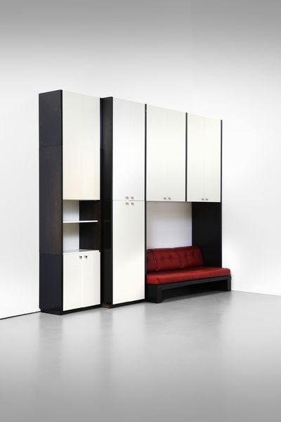 PARISI ICO (1916 - 1996) : Armadio a ponte con divano  - Asta Asta 397 | DESIGN E ARTI DECORATIVE DEL NOVECENTO Online - Associazione Nazionale - Case d'Asta italiane