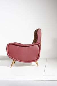 BATTAINI GIANCESARE (n. 1924) : attribuito. Coppia di poltrone  - Asta Asta 397 | DESIGN E ARTI DECORATIVE DEL NOVECENTO Online - Associazione Nazionale - Case d'Asta italiane
