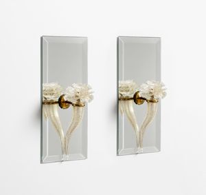 POLI FLAVIO - Coppia di appliques per Seguso