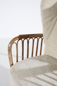 CARMINATI LIO : attribuito. Poltrona a dondolo per Casa & Giardino  - Asta Asta 397 | DESIGN E ARTI DECORATIVE DEL NOVECENTO Online - Associazione Nazionale - Case d'Asta italiane