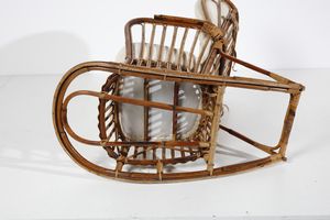 CARMINATI LIO : attribuito. Poltrona a dondolo per Casa & Giardino  - Asta Asta 397 | DESIGN E ARTI DECORATIVE DEL NOVECENTO Online - Associazione Nazionale - Case d'Asta italiane