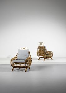 TRAVASA GIOVANNI - Coppia di poltrone Antonietta per Bonacina