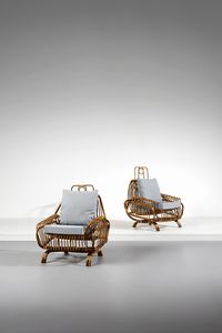 TRAVASA GIOVANNI : Coppia di poltrone Antonietta per Bonacina  - Asta Asta 397 | DESIGN E ARTI DECORATIVE DEL NOVECENTO Online - Associazione Nazionale - Case d'Asta italiane