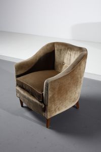 PONTI GIO (1891 - 1979) : attribuito. Coppia di poltrone  - Asta Asta 397 | DESIGN E ARTI DECORATIVE DEL NOVECENTO Online - Associazione Nazionale - Case d'Asta italiane