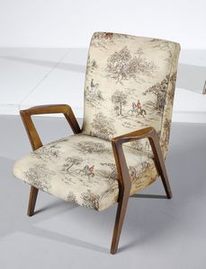 MANIFATTURA ITALIANA : Coppia di poltrone  - Asta Asta 397 | DESIGN E ARTI DECORATIVE DEL NOVECENTO Online - Associazione Nazionale - Case d'Asta italiane