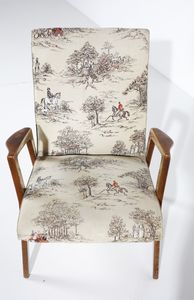 MANIFATTURA ITALIANA : Coppia di poltrone  - Asta Asta 397 | DESIGN E ARTI DECORATIVE DEL NOVECENTO Online - Associazione Nazionale - Case d'Asta italiane