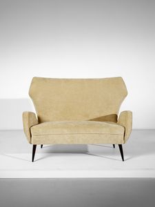 LINA BO BARDI & CARLO PAGANI : attribuito. Divano  - Asta Asta 397 | DESIGN E ARTI DECORATIVE DEL NOVECENTO Online - Associazione Nazionale - Case d'Asta italiane