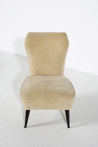 LINA BO BARDI & CARLO PAGANI : attribuito. Coppia di poltrone  - Asta Asta 397 | DESIGN E ARTI DECORATIVE DEL NOVECENTO Online - Associazione Nazionale - Case d'Asta italiane