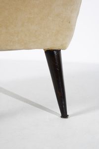 LINA BO BARDI & CARLO PAGANI : attribuito. Coppia di poltrone  - Asta Asta 397 | DESIGN E ARTI DECORATIVE DEL NOVECENTO Online - Associazione Nazionale - Case d'Asta italiane