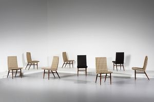 DE CARLI CARLO (1910 - 1999) - nello stile di. Otto sedie