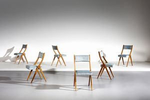 ZANINE CALDAS JOSE' (1919 - 2001) - attribuito. Sei sedie