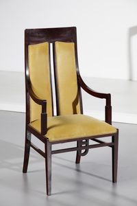 QUARTI EUGENIO (1867 - 1929) : Quattro sedie e due poltrone  - Asta Asta 397 | DESIGN E ARTI DECORATIVE DEL NOVECENTO Online - Associazione Nazionale - Case d'Asta italiane