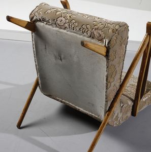 MANIFATTURA ITALIANA : Coppia di poltrone  - Asta Asta 397 | DESIGN E ARTI DECORATIVE DEL NOVECENTO Online - Associazione Nazionale - Case d'Asta italiane