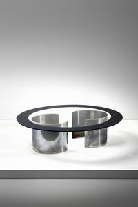 CACCIA DOMINIONI LUIGI (n. 1913) - Tavolino da salotto T20 Fascia Specchiata per Azucena