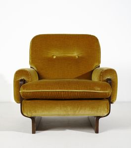 BUZZI FERDINANDO (1931 - 2021) : attribuito. Coppia di poltrone per Brunati  - Asta Asta 397 | DESIGN E ARTI DECORATIVE DEL NOVECENTO Online - Associazione Nazionale - Case d'Asta italiane