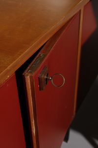 LA PERMANENTE MOBILI CANTU� : attribuito. Mobile bar con tre sgabelli  - Asta Asta 397 | DESIGN E ARTI DECORATIVE DEL NOVECENTO Online - Associazione Nazionale - Case d'Asta italiane