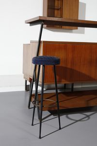 LA PERMANENTE MOBILI CANTU� : attribuito. Mobile bar con tre sgabelli  - Asta Asta 397 | DESIGN E ARTI DECORATIVE DEL NOVECENTO Online - Associazione Nazionale - Case d'Asta italiane