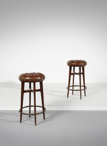 MANIFATTURA ITALIANA - Coppia di sgabelli