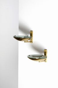 MANIFATTURA ITALIANA - Coppia di lampade da parete