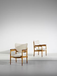 JUHL FINN (1912 - 1989) - Coppia di poltrone per Soren Willadsen, Mobelfabrik