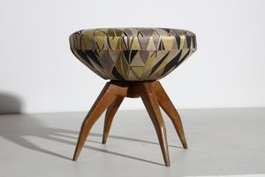 PONTI GIO (1891 - 1979) : attribuito. Sgabello  - Asta Asta 397 | DESIGN E ARTI DECORATIVE DEL NOVECENTO Online - Associazione Nazionale - Case d'Asta italiane