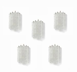 MANIFATTURA MURANESE - Cinque lampade da parete