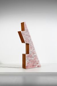 H. OLLARY : Pink God, scultura luminosa  - Asta Asta 397 | DESIGN E ARTI DECORATIVE DEL NOVECENTO Online - Associazione Nazionale - Case d'Asta italiane