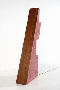 H. OLLARY : Pink God, scultura luminosa  - Asta Asta 397 | DESIGN E ARTI DECORATIVE DEL NOVECENTO Online - Associazione Nazionale - Case d'Asta italiane