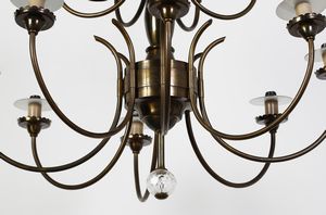 LUMEN MILANO : Grande lampadario  - Asta Asta 397 | DESIGN E ARTI DECORATIVE DEL NOVECENTO Online - Associazione Nazionale - Case d'Asta italiane