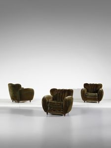BORSANI OSVALDO (1911 - 1985) - attribuito. Tre poltrone