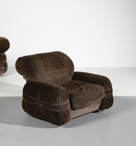 PIAZZESI ADRIANO : attribuito. Coppia di poltrone  - Asta Asta 397 | DESIGN E ARTI DECORATIVE DEL NOVECENTO Online - Associazione Nazionale - Case d'Asta italiane