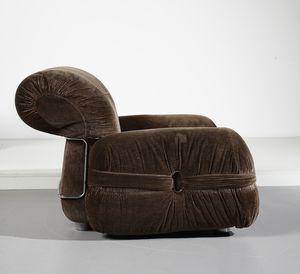 PIAZZESI ADRIANO : attribuito. Coppia di poltrone  - Asta Asta 397 | DESIGN E ARTI DECORATIVE DEL NOVECENTO Online - Associazione Nazionale - Case d'Asta italiane