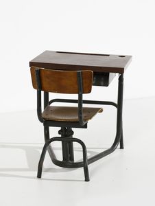 PROUV� JEAN  (1901 - 1984) : attribuito. Banco d' asilo  - Asta Asta 397 | DESIGN E ARTI DECORATIVE DEL NOVECENTO Online - Associazione Nazionale - Case d'Asta italiane