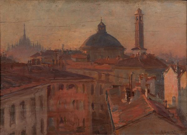 Lucio Lecchi : Tetti di Milano  - Asta Arte figurativa tra XIX e XX secolo - Associazione Nazionale - Case d'Asta italiane