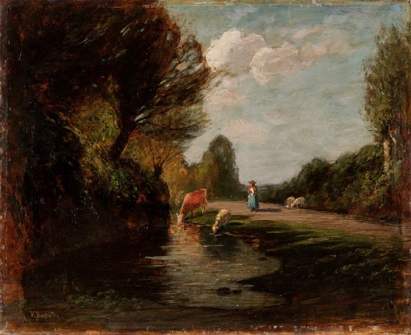 Vittorio Bussolino : Lungo il fiume  - Asta Arte figurativa tra XIX e XX secolo - Associazione Nazionale - Case d'Asta italiane