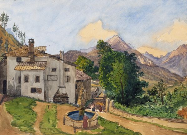 Giuseppe Haimann : Pieve di Cadore  - Asta Arte figurativa tra XIX e XX secolo - Associazione Nazionale - Case d'Asta italiane